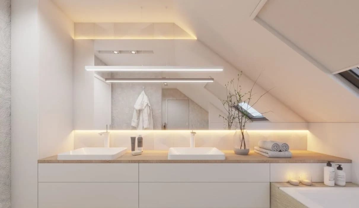 Jak rozmieścić oświetlenie w małej łazience, aby zyskać przestrzeń i styl